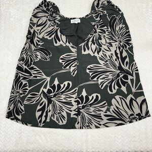 Velvet by Graham Spencer Kadence Bracken Silk Cotton Voile Sleeveless Top Large